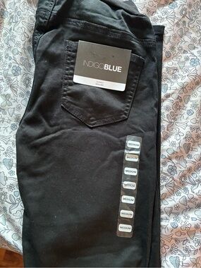 Indigo Blue Women’s Black Maternity Skinny Jeans